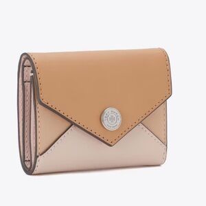 Tory Burch small envelope Wallet Pink multi new
